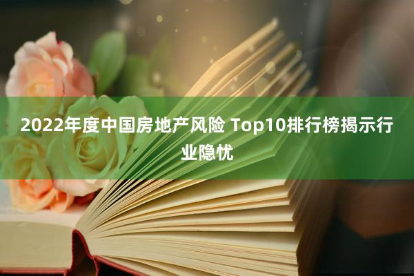 2022年度中国房地产风险 Top10排行榜揭示行业隐忧